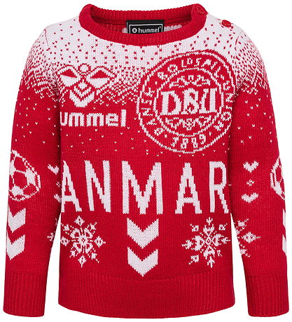 Hummel Bluse - Strik - hmlDBU Fan XMAS - Tango Red