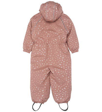Mikk-Line Schneeanzug - Polyester - Burlwood m. Glitter Blätter