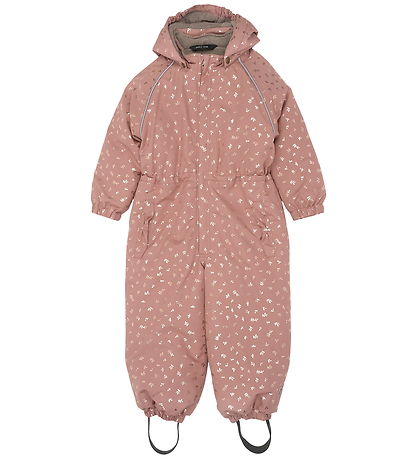 Mikk-Line Schneeanzug - Polyester - Burlwood m. Glitter Blätter