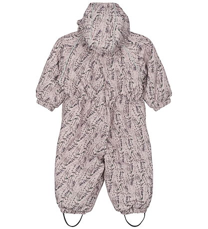 Mikk-Line Schneeanzug - AOP - Floral - Cloud Grau
