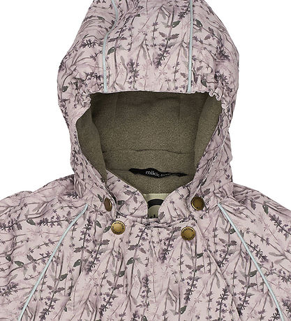 Mikk-Line Schneeanzug - AOP - Floral - Cloud Grau