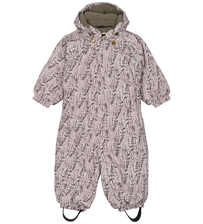 Mikk-Line Schneeanzug - AOP - Floral - Cloud Grau