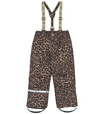 Mikk-Line Ski Pants w. Suspenders - AOP - Leo