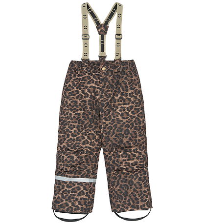 Mikk-Line Ski Pants w. Suspenders - AOP - Leo