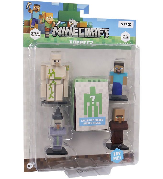 Minecraft Legetøjsfigurer - 3D Special Edition - 5-pak