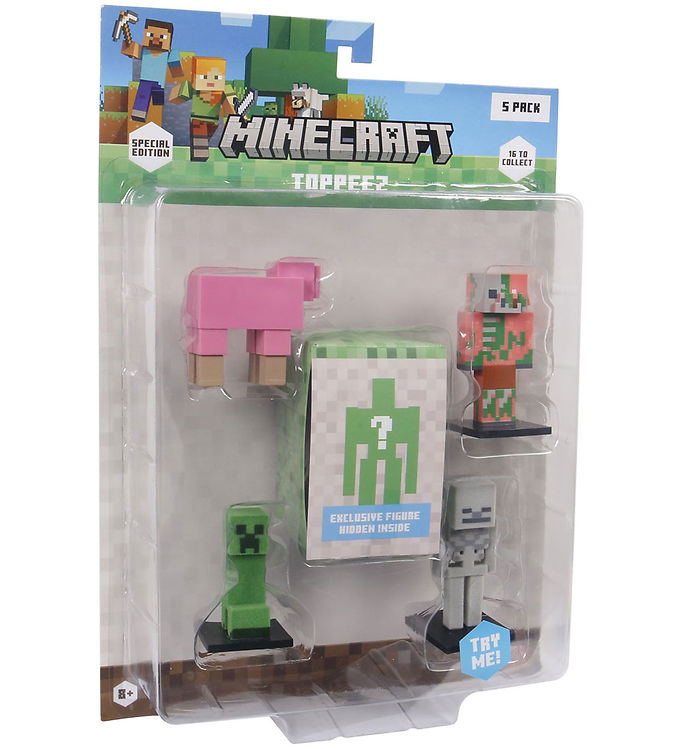 Minecraft Legetøjsfigurer - 3D Special Edition - 5-pak