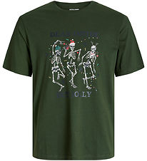 Jack & Jones T-shirt - Jjnoel - XMAS - Kombu Green
