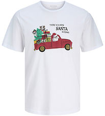 Jack & Jones T-shirt - Jjnoel - XMAS - White Jack & Jones T-shirt - Jjnoel - XMAS - White