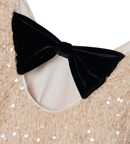 Name It Kjole - NkfRusitta - Jet Stream/Black Bow m. Palietter