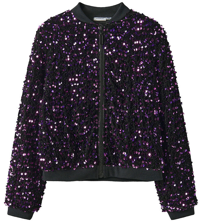 Name It Bomberjakke - NkfRunica - Byzantium m. Palietter