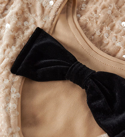 Name It Bluse - NkfRusitta - Jet Stream/Black Bow m. Palietter