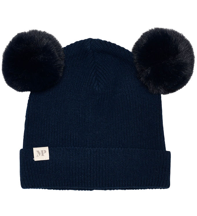 MP Hue - Rib - Strik - Uld - Dark Denim Melange m. Kvaste