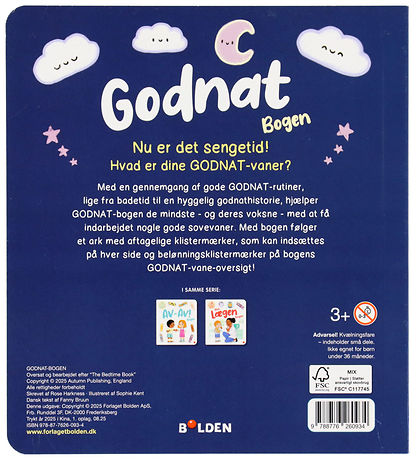Forlaget Bolden Billedbog - Godnat Bog - Over 50 Aftagelige Klis