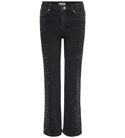 Kids Only Denimbukser - KogJuicy - Washed Black/Rhinestones