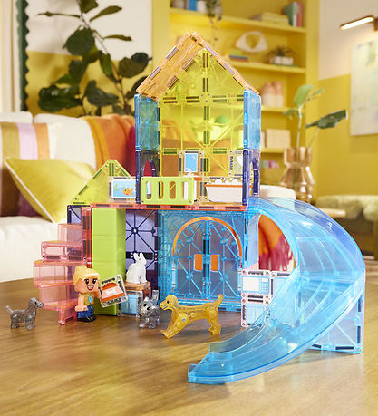 Magna Tiles Magnetsæt - 50 Dele - Pet Playhouse