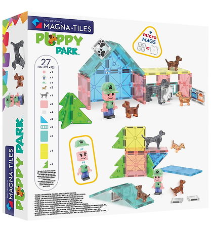 Magna-Tiles Magnetsæt - 27 Dele - Doggy Daycare