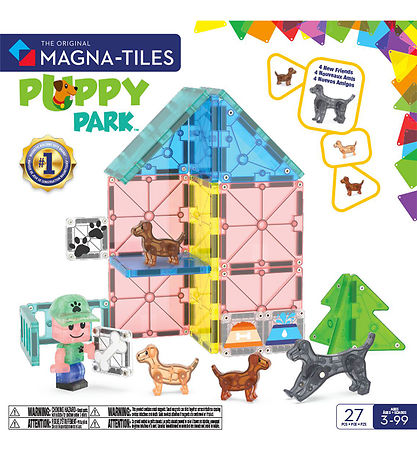 Magna-Tiles Magnetsæt - 27 Dele - Doggy Daycare