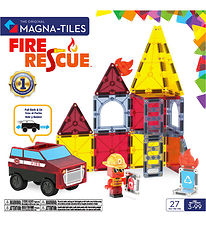 Magna-Tiles Magnetsæt - 27 Dele - Fire Rescue + MicroMAGS