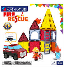 Magna-Tiles Magnetsæt - 27 Dele - Fire Rescue + MicroMAGS Magna-Tiles Magnetsæt - 27 Dele - Fire Rescue + MicroMAGS