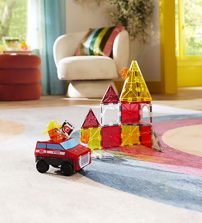 Magna-Tiles Magnetsæt - 27 Dele - Fire Rescue + MicroMAGS