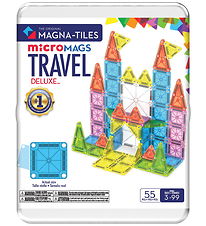 Magna-Tiles Magnetsæt - 55 Dele - Deluxe Travel Set + MicroMAGS