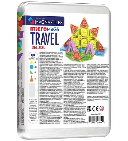 Magna-Tiles Magnetsæt - 55 Dele - Deluxe Travel Set + MicroMAGS