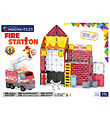 Magna-Tiles Magnetsæt - 50 Dele - Fire Station + MicroMAGS Magna-Tiles Magnetsæt - 50 Dele - Fire Station + MicroMAGS