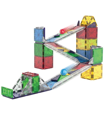 Magna-Tiles Magnetsæt - 90 Dele - Rail Racer + MicroMAGS