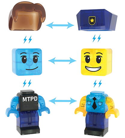 Magna-Tiles Magnetsæt - 35 Dele - Police Station + MicroMAGS