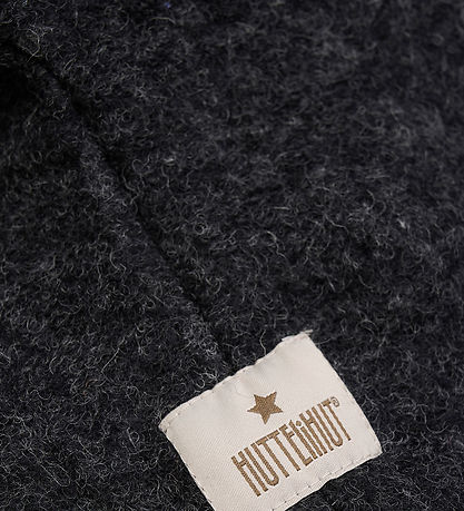 Huttelihut Elefanthue - Uld - 2-lags - Dark Grey Melange