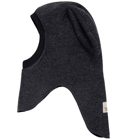 Huttelihut Elefanthue - Uld - 2-lags - Dark Grey Melange m. Ører