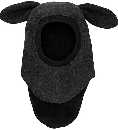 Huttelihut Elefanthue - Uld - 2-lags - Dark Grey Melange m. Ører