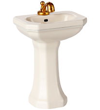 Maileg Miniature Badeværelsesvask - Mus - Råhvid