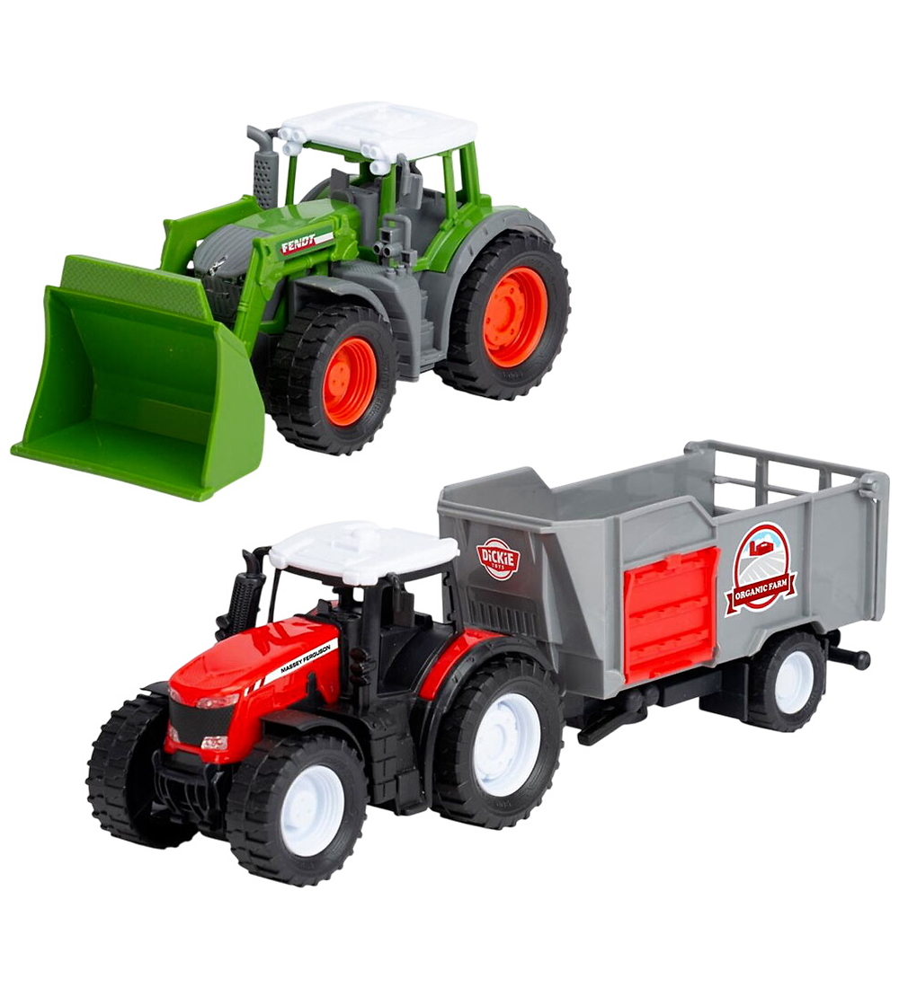 Dickie Toys Traktor-Set m. Anhänger - 2er-Pack - Dickie Toys - One Size - Autos