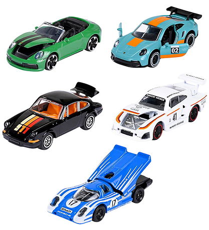 Majorette Biler - Porsche - 5-pak