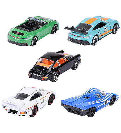 Majorette Biler - Porsche - 5-pak