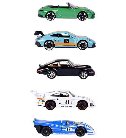 Majorette Biler - Porsche - 5-pak
