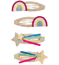 Mimi & Lula Hårspænder - 4-pak - 5 cm - Disco Over The Ranbow Da