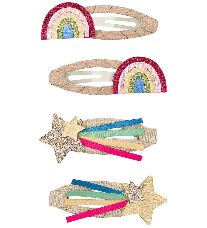 Mimi & Lula Hårspænder - 4-pak - 5 cm - Disco Over The Ranbow Da