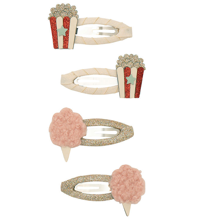 Mimi & Lula Hårspænder - 4-pak - 5 cm - Popcorn Circus