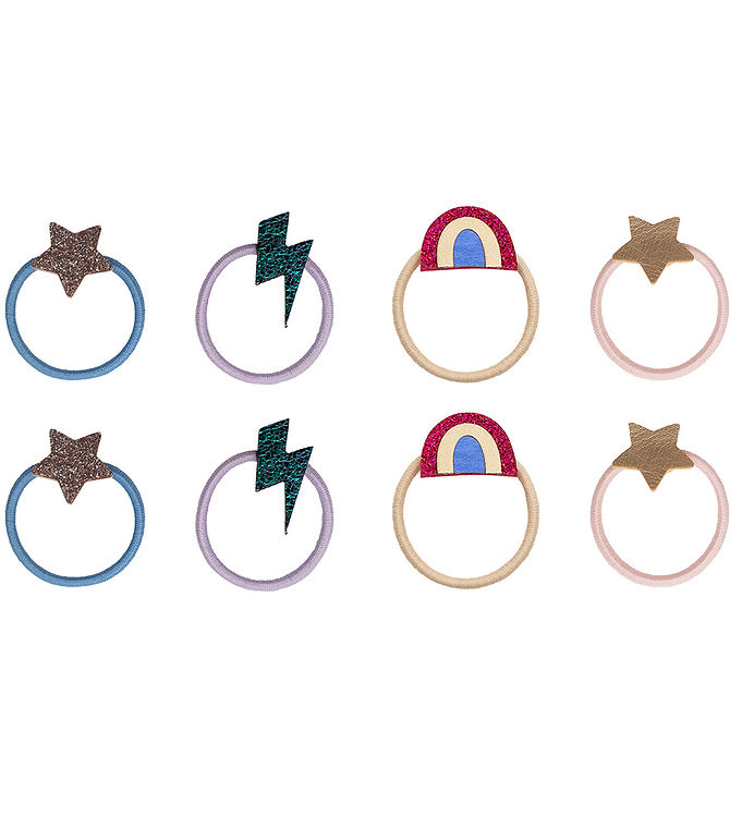 Mimi & Lula Hårelastikker - 8-pak - Mini Rainbow Dancing Queen