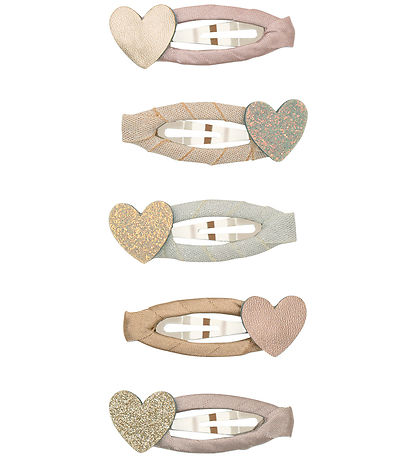 Mimi & Lula Hårspænder - 5-pak - Mini Heart Shimmer Enchanted