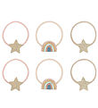 Mimi & Lula Hårelastikker - 6-pak - Rainbow & Star Celeste Mimi & Lula Hårelastikker - 6-pak - Rainbow & Star Celeste