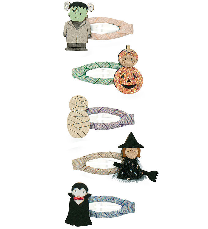 Mimi & Lula Hårspænder - 5-pak - 4 cm - Mini Monster