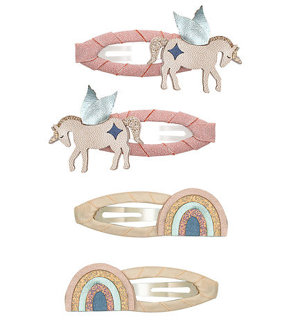 Mimi & Lula Hårspænder - 4-pak - Winged Unicorn Celeste