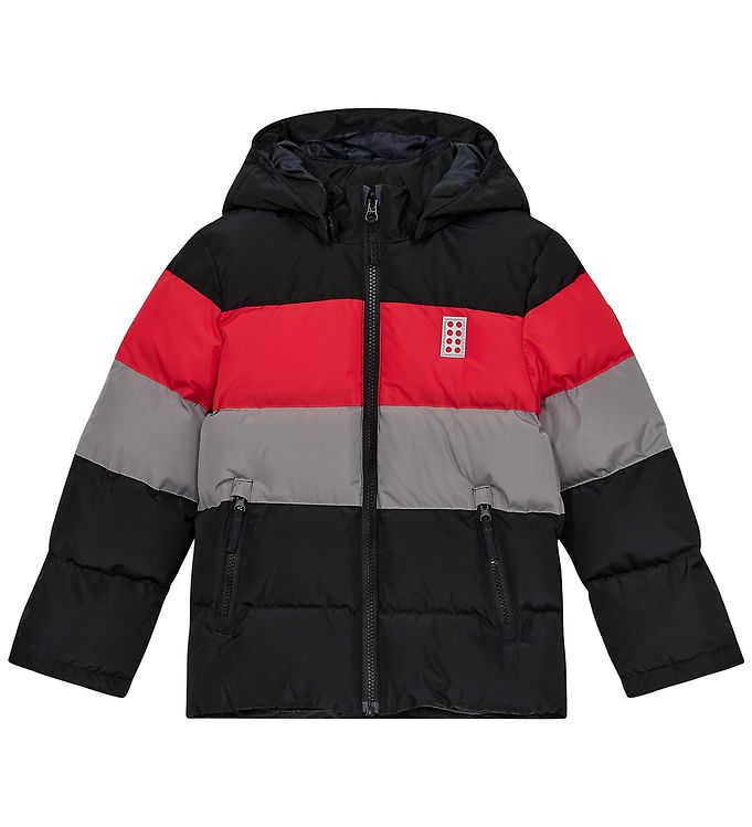 LEGOÂ® Wear Dynejakke - LWJipe 705 - Sort/Rød/Grå