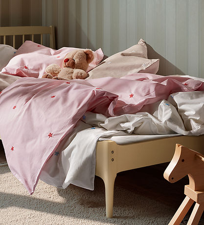 Juna Sengetøj - Daisy - Junior - Pink/Rød