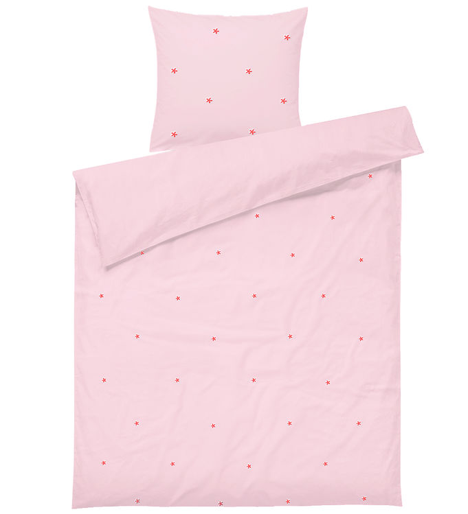 Juna Sengetøj - Daisy - Baby - Pink/Rød