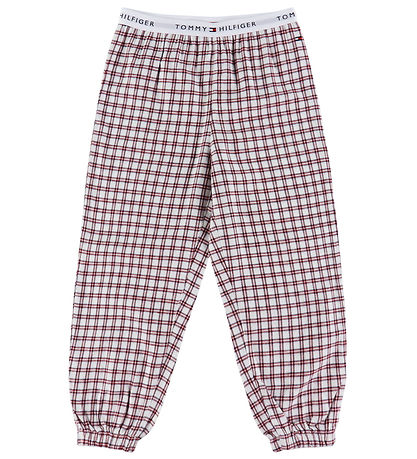 Tommy Hilfiger Pyjama Set - Cuffed - Ivory Silk/Mini Plaie Ivory Tommy Hilfiger Pyjama Set - Cuffed - Ivory Silk/Mini Plaie Ivory