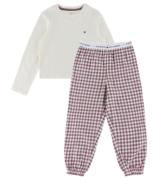 Tommy Hilfiger Nattøj - Ivory Silk/Mini Plaie Ivory